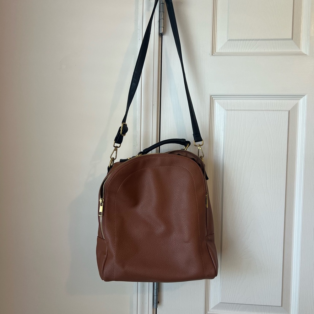 Roolee Chestnut Backpack with Black Strap